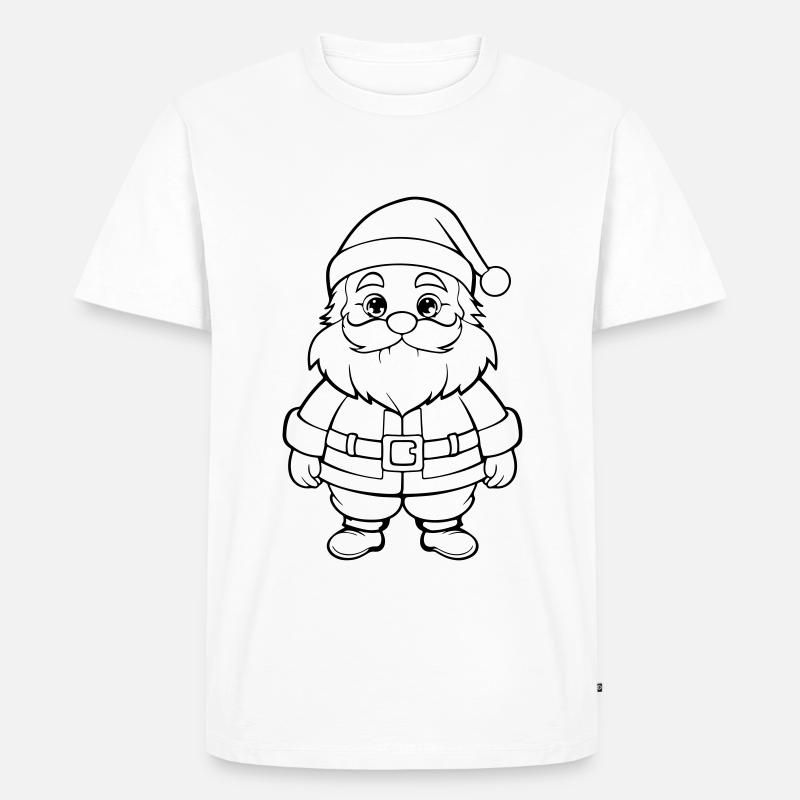 Weinachtsmann Comic - Männer Premium Bio T-Shirt - Weiß