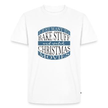 Pâtisserie Confiserie Awesome Dino Bike Moon - T-shirt Premium bio Homme - blanc - Devant - Nico (187cm)