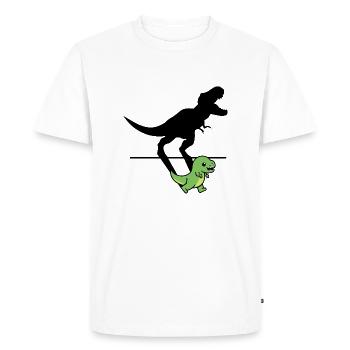 Trex avec ombre - T-shirt Premium bio Homme - blanc - Devant - Nico (187cm)