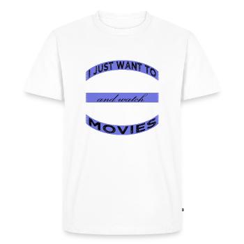 Comic Dino Under The Tree Sayings Baker Appeal - Men's Premium Organic T-Shirt - white - Front - Nico (187cm)