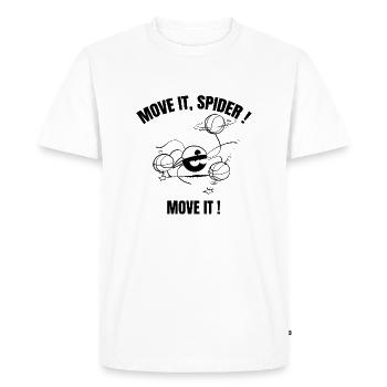 Beth the Spider - Basketball (text version) - Men's Premium Organic T-Shirt - white - Front - Nico (187cm)