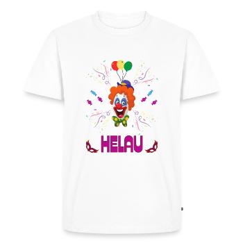 Carnaval | Clown | Helau Drôle | Carnaval - T-shirt Premium bio Homme - blanc - Devant - Nico (187cm)