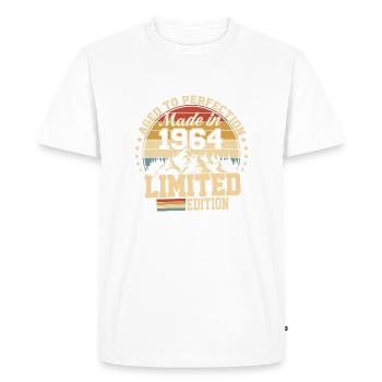1964 anniversaire 1964 né en 1964 anniversaire - T-shirt Premium bio Homme - blanc - Devant - Nico (187cm)