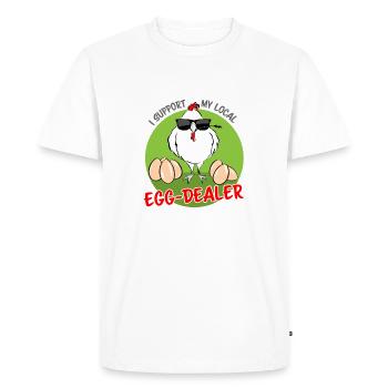 I support my local egg dealer grün - Men's Premium Organic T-Shirt - white - Front - Nico (187cm)