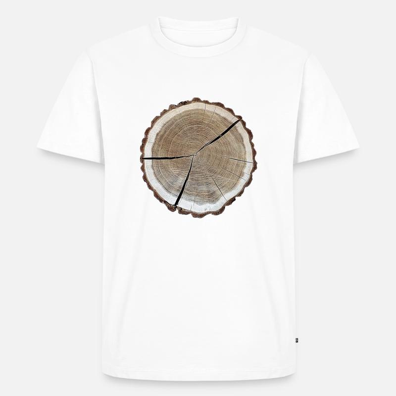 Baumscheibe original - Männer Premium Bio T-Shirt - Weiß