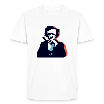 Pensée d’Edgar Allan Poe - T-shirt Premium bio Homme - blanc - Devant - Nico (187cm)