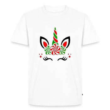 Unicorn cute Rainbow funny unicorns magic fantasy - Men's Premium Organic T-Shirt - white - Front - Nico (187cm)