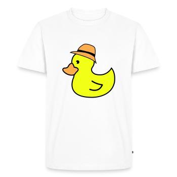 Chapeau de canard - T-shirt Premium bio Homme - blanc - Devant - Nico (187cm)