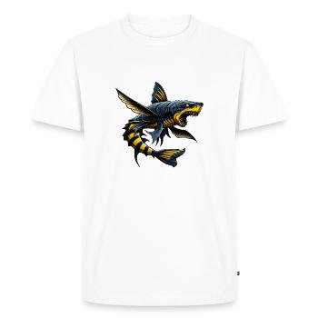 Requin guêpe - T-shirt Premium bio Homme - blanc - Devant - Nico (187cm)