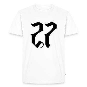 27 - T-shirt Premium bio Homme - blanc - Devant - Nico (187cm)