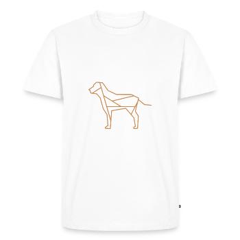 Dog | Animal | Logo | Pet - Men's Premium Organic T-Shirt - white - Front - Nico (187cm)