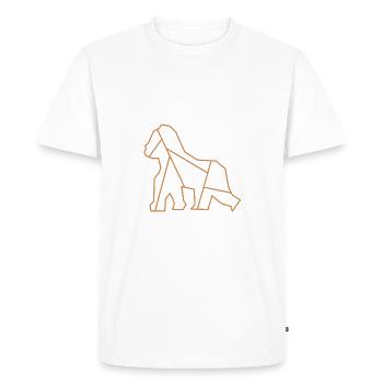 Monkey | Animal | Logo | Gorilla - Men's Premium Organic T-Shirt - white - Front - Nico (187cm)