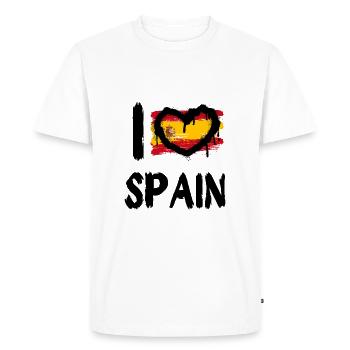 J’aime l’Espagne / J’aime l’Espagne Pays - T-shirt Premium bio Homme - blanc - Devant - Nico (187cm)