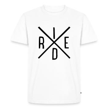 Ride - Men's Premium Organic T-Shirt - white - Front - Nico (187cm)
