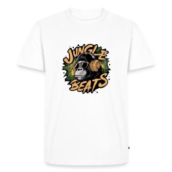 jungle gorille musique - T-shirt Premium bio Homme - blanc - Devant - Nico (187cm)