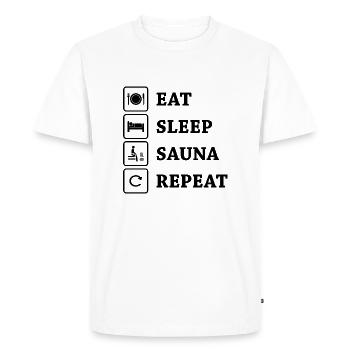 Sauna Spa bien-être - T-shirt Premium bio Homme - blanc - Devant - Nico (187cm)