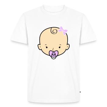 Bébé - T-shirt Premium bio Homme - blanc - Devant - Nico (187cm)