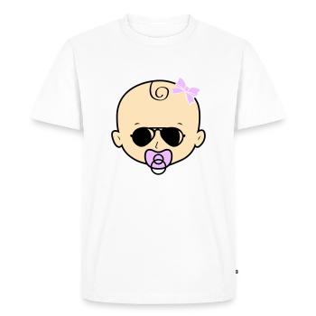 Lunettes de soleil pour bébé fille - T-shirt Premium bio Homme - blanc - Devant - Nico (187cm)