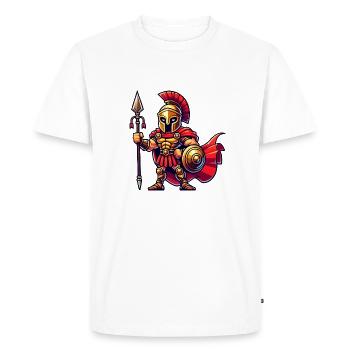 Spartiates - T-shirt Premium bio Homme - blanc - Devant - Nico (187cm)