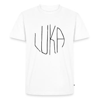 Luka - T-shirt Premium bio Homme - blanc - Devant - Nico (187cm)