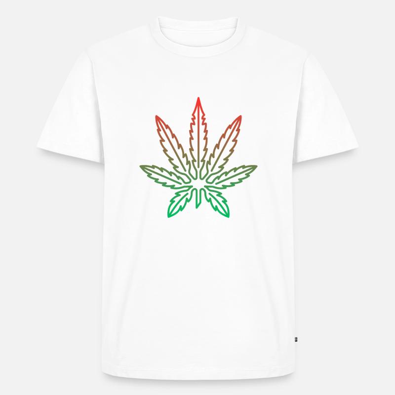 Hanf - Männer Premium Bio T-Shirt - Weiß