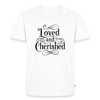 loved and appreciated - Men's Premium Organic T-Shirt - white - Front - Nico (187cm)