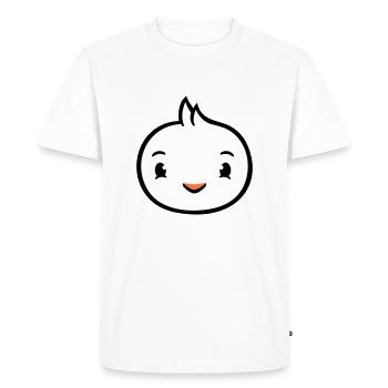 Bird Face Head Duck Cute Cute Friendly - Men's Premium Organic T-Shirt - white - Front - Nico (187cm)