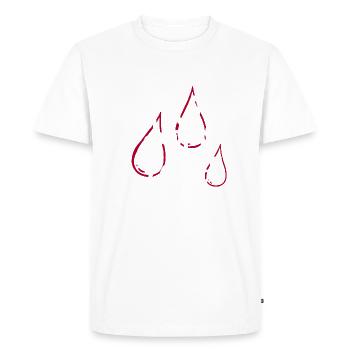 My Blood Type Is Coffee Lover - Men's Premium Organic T-Shirt - white - Front - Nico (187cm)