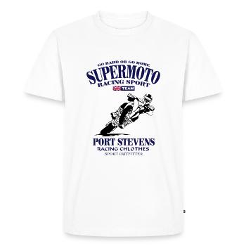 Supermoto Racing - Supermotard - T-shirt Premium bio Homme - blanc - Devant - Nico (187cm)