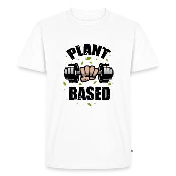 Restez en forme à base de plantes - T-shirt Premium bio Homme - blanc - Devant - Nico (187cm)