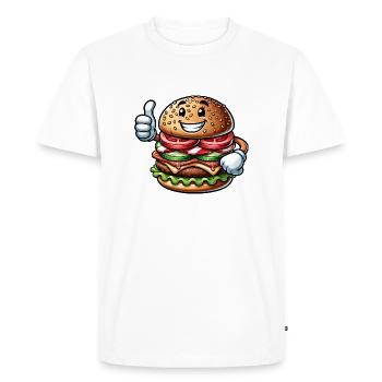 Sweet Burger Cartoon Restauration rapide mexicaine - T-shirt Premium bio Homme - blanc - Devant - Nico (187cm)