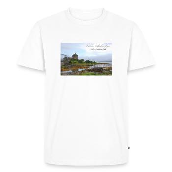 Château Eilean Donan - T-shirt Premium bio Homme - blanc - Devant - Nico (187cm)