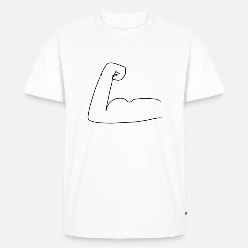 Arm Stark Symbol - Männer Premium Bio T-Shirt - Weiß