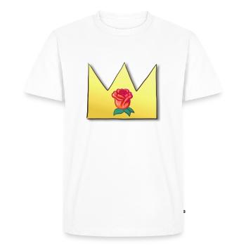 Couronne Cartoon Symbole Forme Rose - T-shirt Premium bio Homme - blanc - Devant - Nico (187cm)