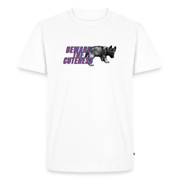 Méfiez-vous de la gentillesse - T-shirt Premium bio Homme - blanc - Devant - Nico (187cm)