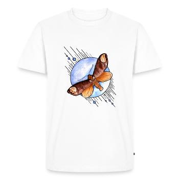 Moth - Men's Premium Organic T-Shirt - white - Front - Nico (187cm)