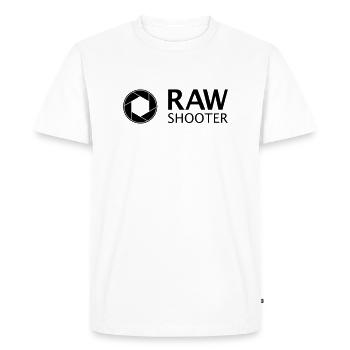 tireur brut - photographie au format RAW - T-shirt Premium bio Homme - blanc - Devant - Nico (187cm)