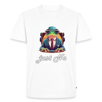 Frog - Men's Premium Organic T-Shirt - white - Front - Nico (187cm)