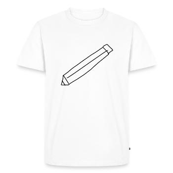 Dessin d’icône de stylo - T-shirt Premium bio Homme - blanc - Devant - Nico (187cm)