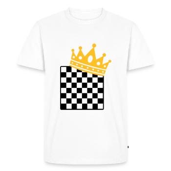 chess king - Men's Premium Organic T-Shirt - white - Front - Nico (187cm)