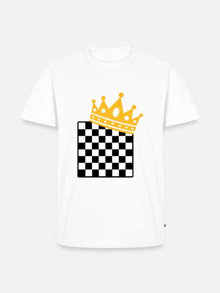 chess king - T-shirt Premium bio Homme - blanc