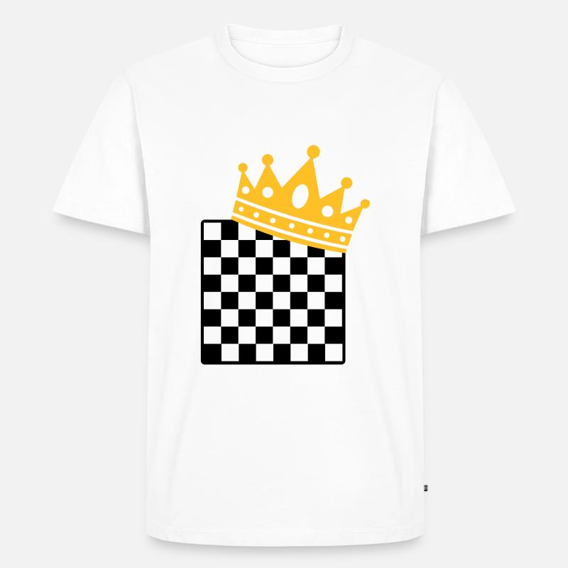 chess king - Männer Premium Bio T-Shirt - Weiß