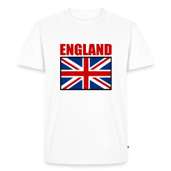 England - Men's Premium Organic T-Shirt - white - Front - Nico (187cm)