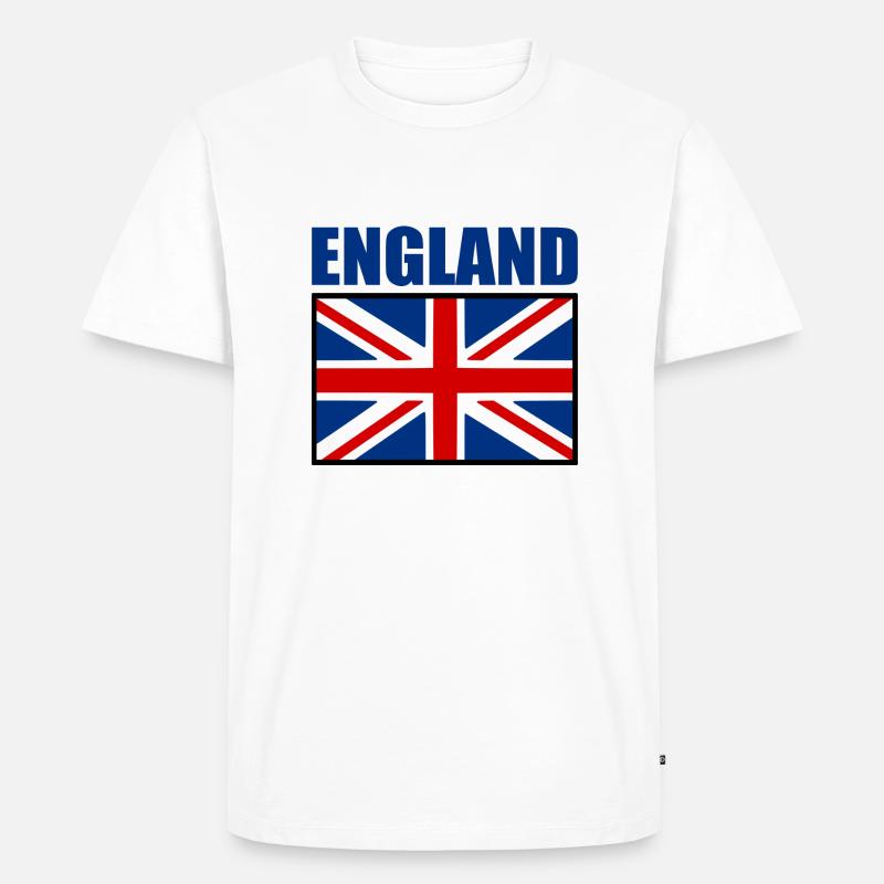 England - Männer Premium Bio T-Shirt - Weiß