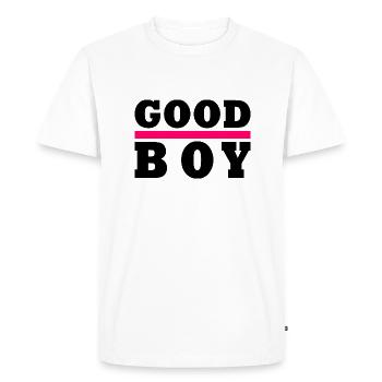Good boy - Men's Premium Organic T-Shirt - white - Front - Nico (187cm)