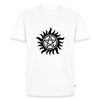 Supernatural Anti Possession - Men's Premium Organic T-Shirt - white - Front - Nico (187cm)
