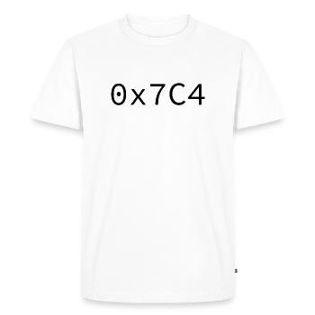 1988 Hexadécimal - T-shirt Premium bio Homme - blanc - Devant - Nico (187cm)