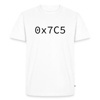1989 Hexadécimal - T-shirt Premium bio Homme - blanc - Devant - Nico (187cm)