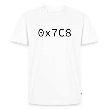 1992 Hexadécimal - T-shirt Premium bio Homme - blanc - Devant - Nico (187cm)