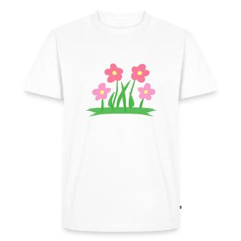 Flowers Flower Symbol Plant - Men's Premium Organic T-Shirt - white - Front - Nico (187cm)